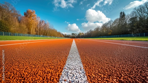 Pristine Running Track. Smooth Surface Ready for Runners
