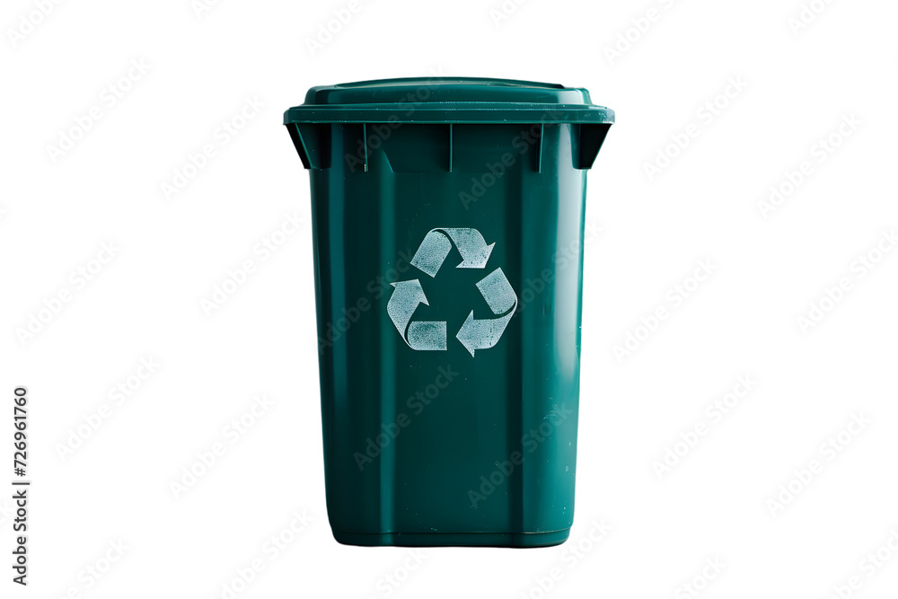 Green Garbage Bin, Trash Can, Waste Management, Environmental Conservation, Recycling Green Garbage Bin, Trash Can, Waste Management, Environmental Conservation, Recycling