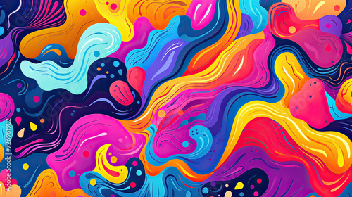 A lively and intricate colorful pattern background  the artistic possibilities of bold colors and intricate patterns  visually stunning compositions  Ai Generative