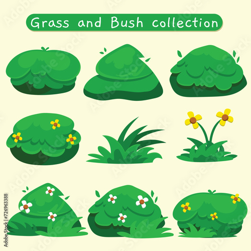 grass and bush item collection