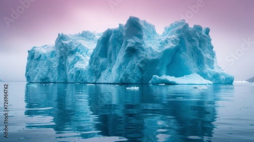 Icebergs in the ocean. 3d rendering, 3d illustration. - Generative AI © AlexandraRooss