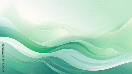 Cool Green Neutrals-themed abstract background, subtle patterns, delicate gradients, and serene elements, a sense of tranquility and freshness Ai Generative