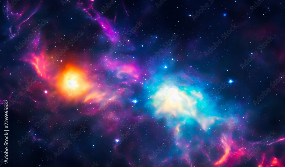 stars and nebulas in galaxy, space background with stars and nebulas