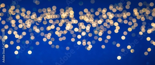 blue background with yellow bokeh
