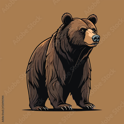 vector of wild bear, wildlife