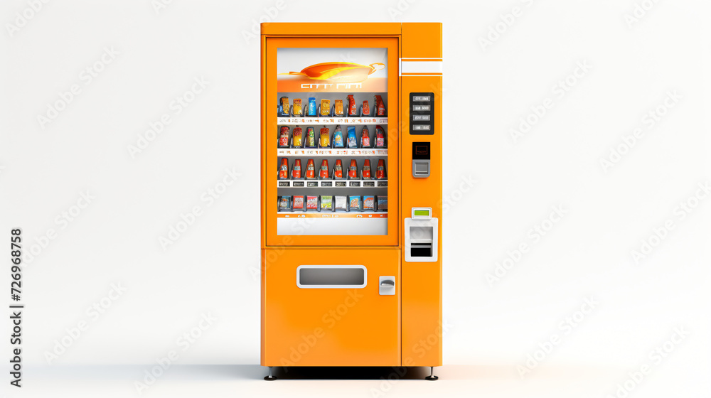 The orange model of vending machine