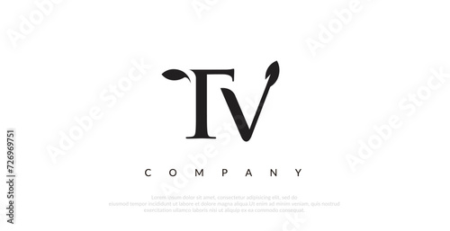 Initial TV Logo Design Vector 