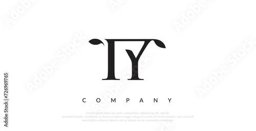Initial TY Logo Design Vector 