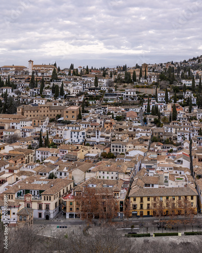 Beautiful panoramic of Granada from the Alhambra