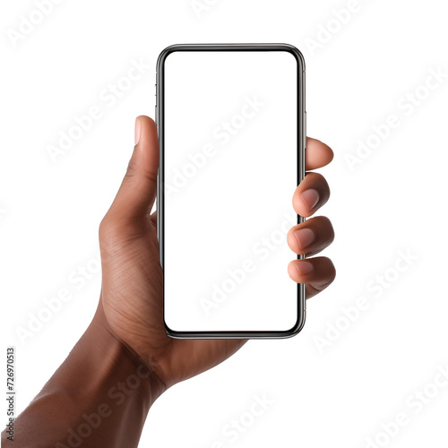 Hand holding phone mockup figma