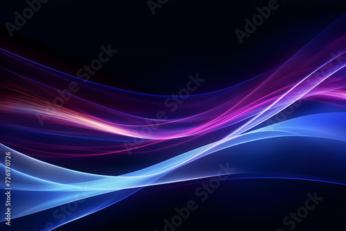 Abstract Blue and Purple Waves Design.