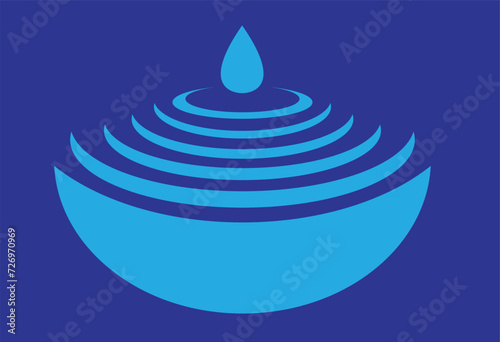 Droplet concept. Editable Clip Art.