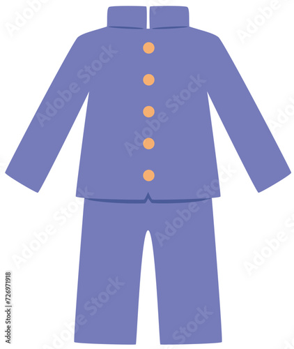 シンプルな学ランのアイコン（冬服）png、ベクター使用推奨／uniform