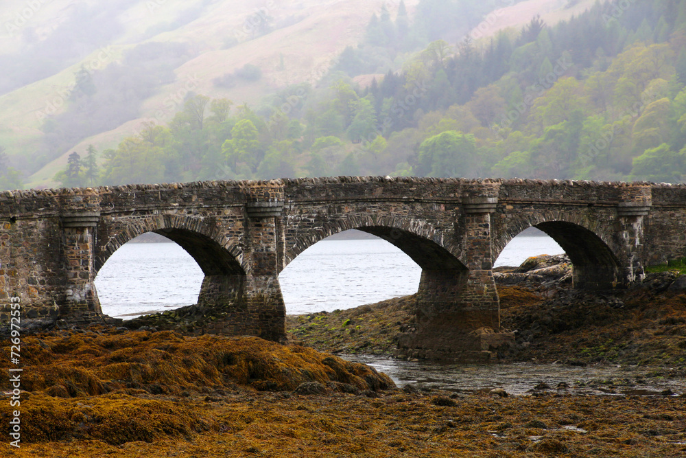 Bridge from Eilean Donan Castle in the Highlands, Scotland 