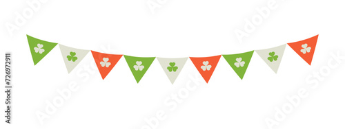 Ornament for Saint Patrick's Day design. Flag ornament for Saint Patrick's Day on transparent background. photo