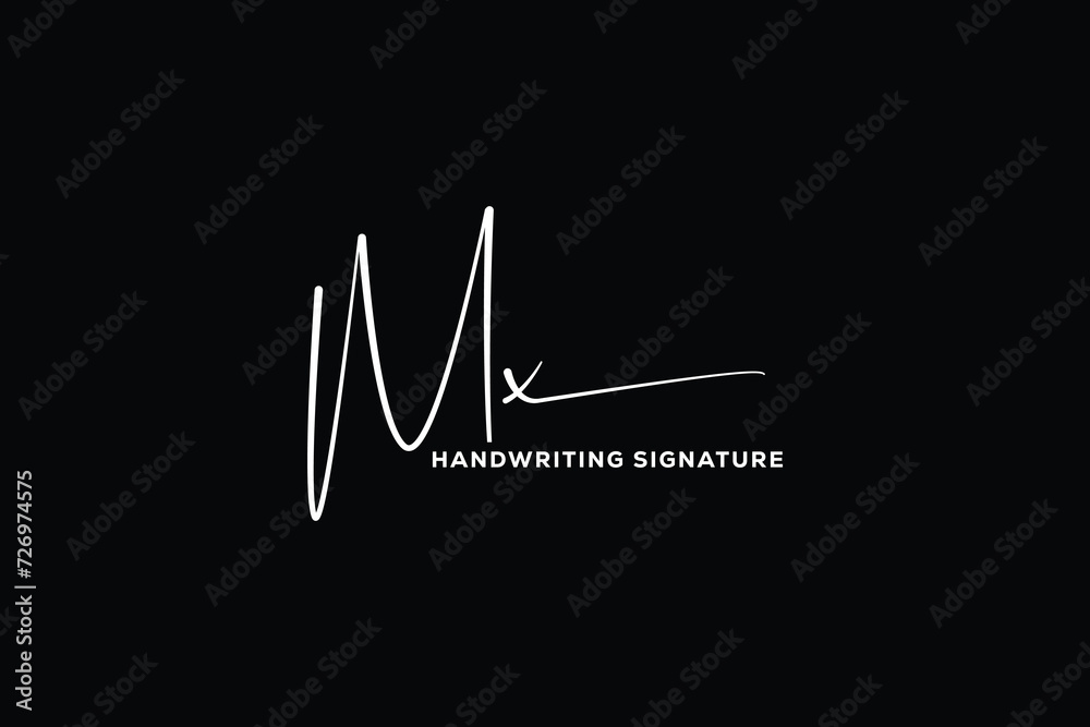 MX initials Handwriting signature logo. MX Hand drawn Calligraphy lettering Vector. MX letter real estate, beauty, photography letter logo design.