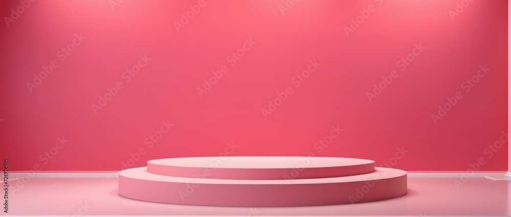 Pink podium with 3D product display stand in a romantic studio setting, ideal for showcasing gifts. Pink podium with 3D product display stand in a romantic studio setting, ideal for showcasing gifts.