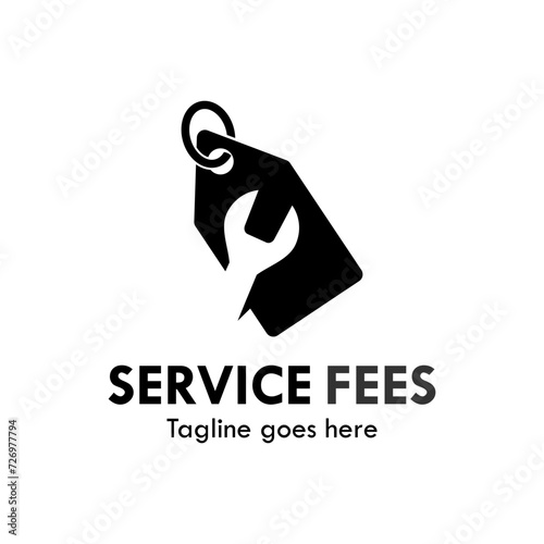 Service fees design logo template illustration