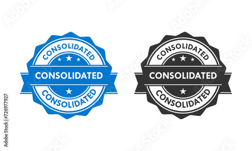Consolidated design badge template illustration