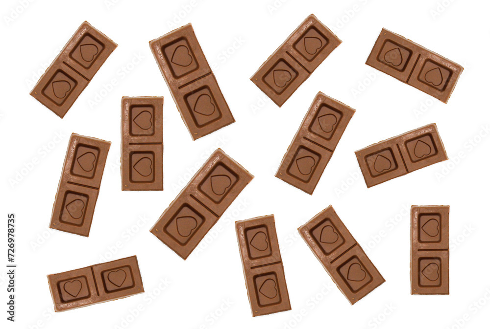 Chocolate bars image with selective focus Chocolate bars image with selective focus