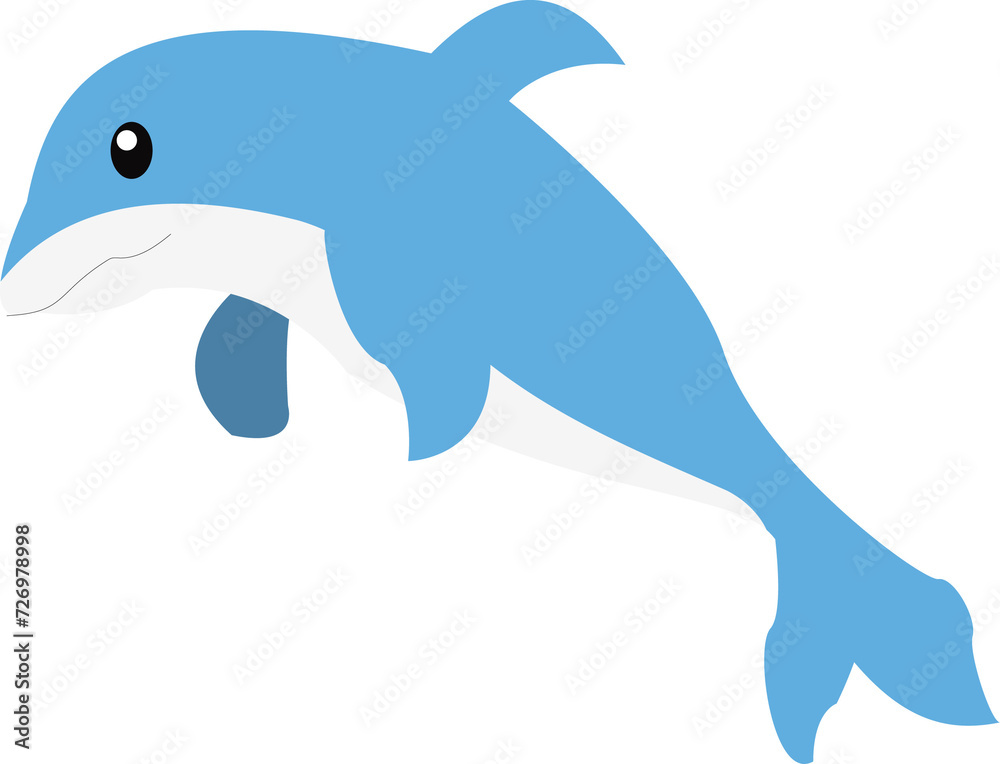 Fototapeta premium dolphin cartoon illustration