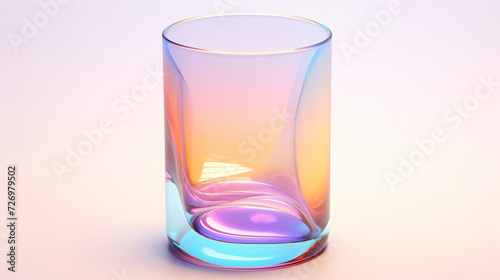 Transparent glass with gradient colors