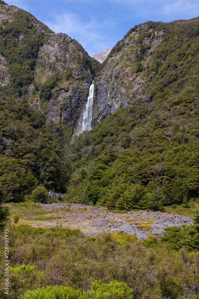 Devils Punchbowl Waterfall at Arthur's Pass National Park