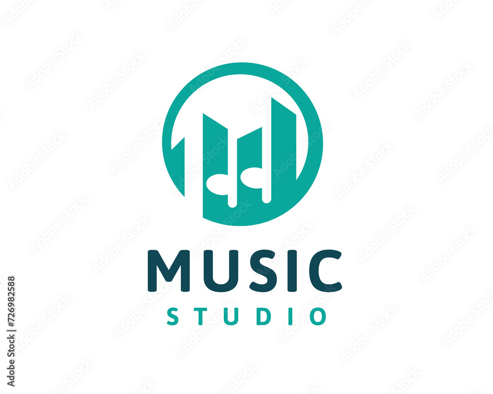 circle abstract music studio logo icon symbol design template illustration inspiration circle abstract music studio logo icon symbol design template illustration inspiration