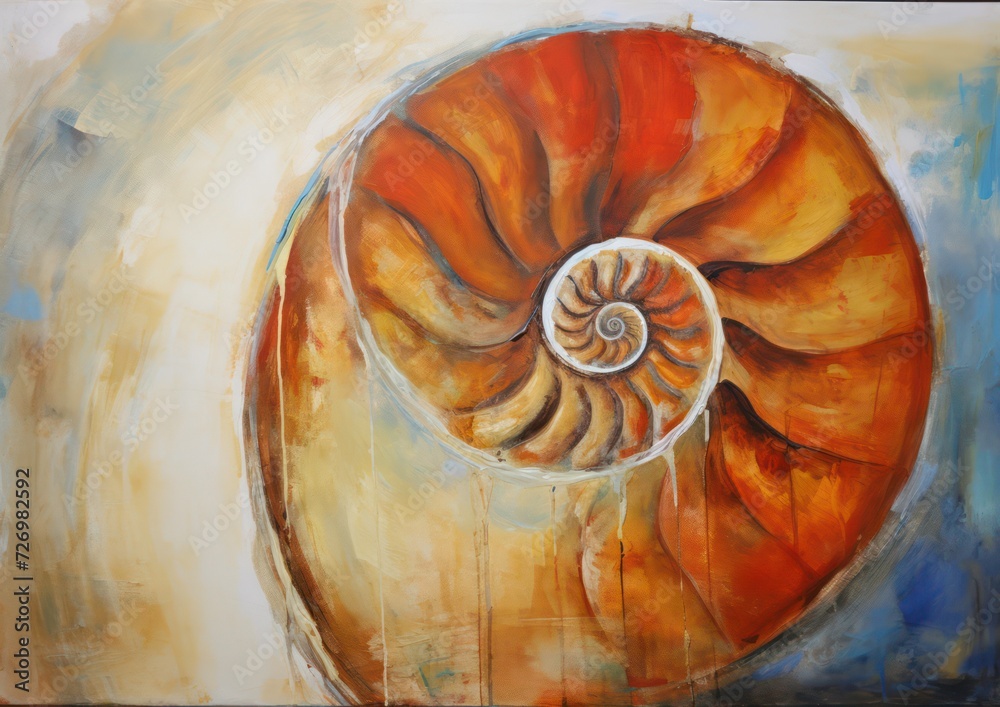 Obraz premium Ammonite shell