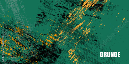 Abstract grunge texture scratch green and yellow background