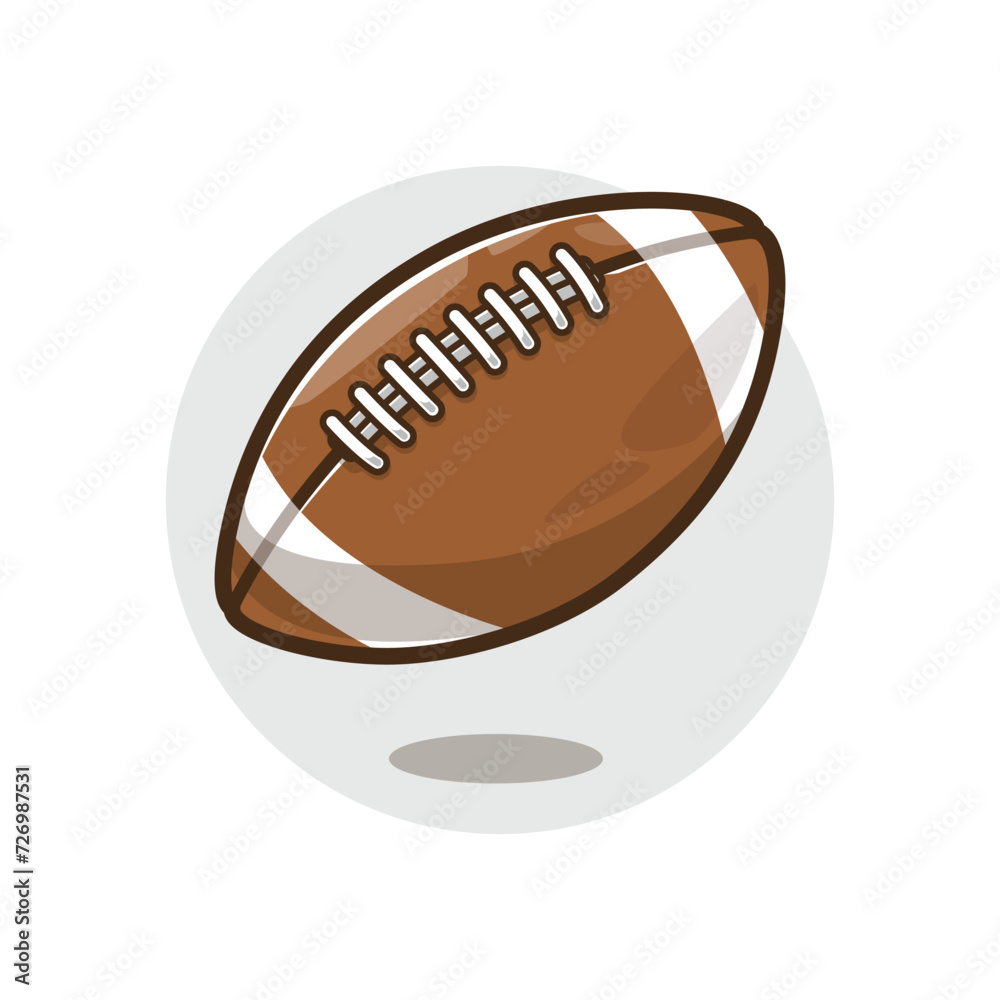 Brown American Football Ball Vector Illustration. Sports and Competition Theme Brown American Football Ball Vector Illustration. Sports and Competition Theme