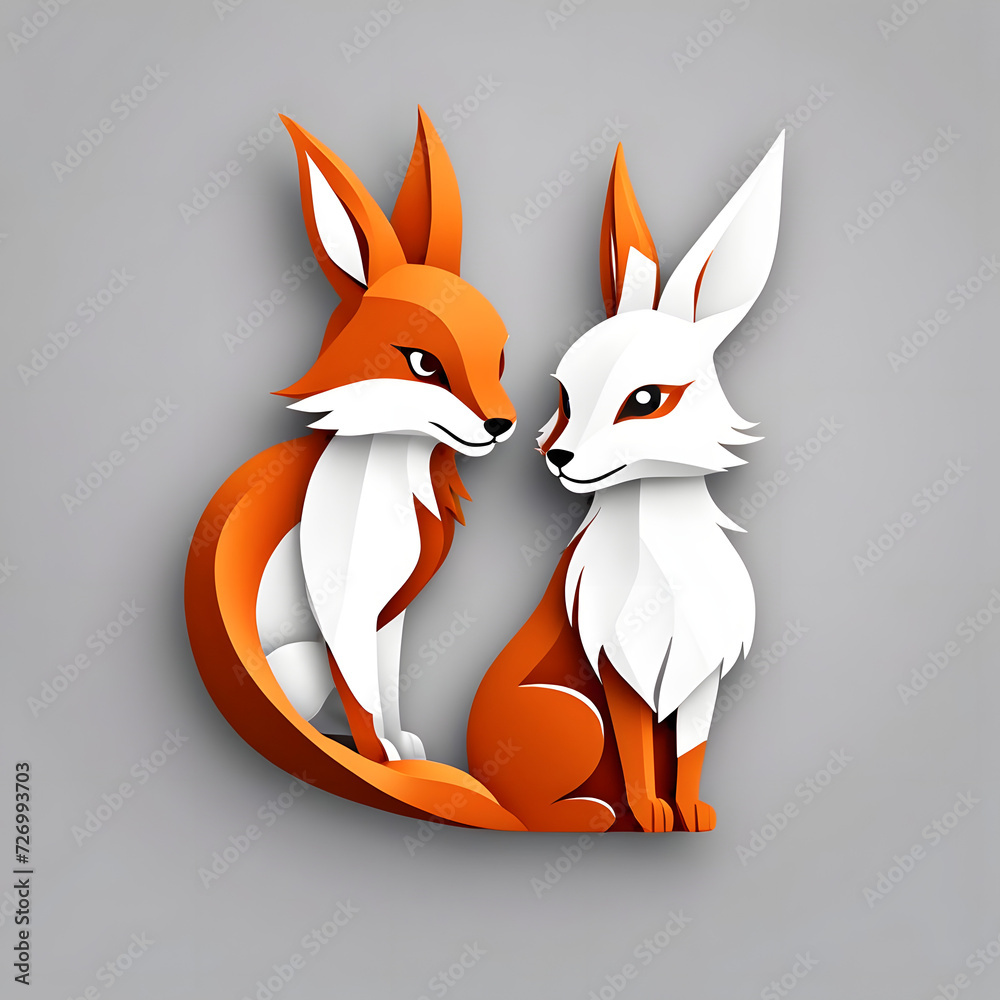 Obraz premium fox with a ball