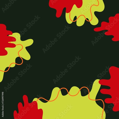 red and yellow background with space
