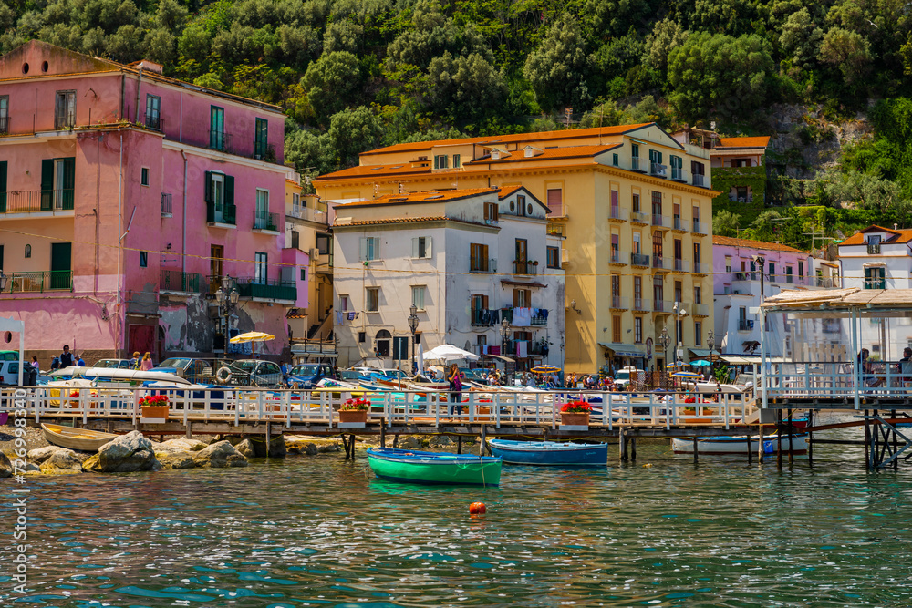 The city of Positano, on the Amalfi coast, Italy