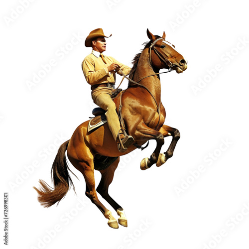 horseback riding with rider on rearing horse-
