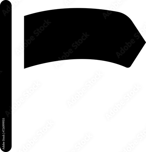 Wallpaper Mural Flag black line icon. Outline vector isolated on transparent background. Waving Flag icons for Banners, Presentations, Web Pages. Simple logo for graphic and web design Torontodigital.ca