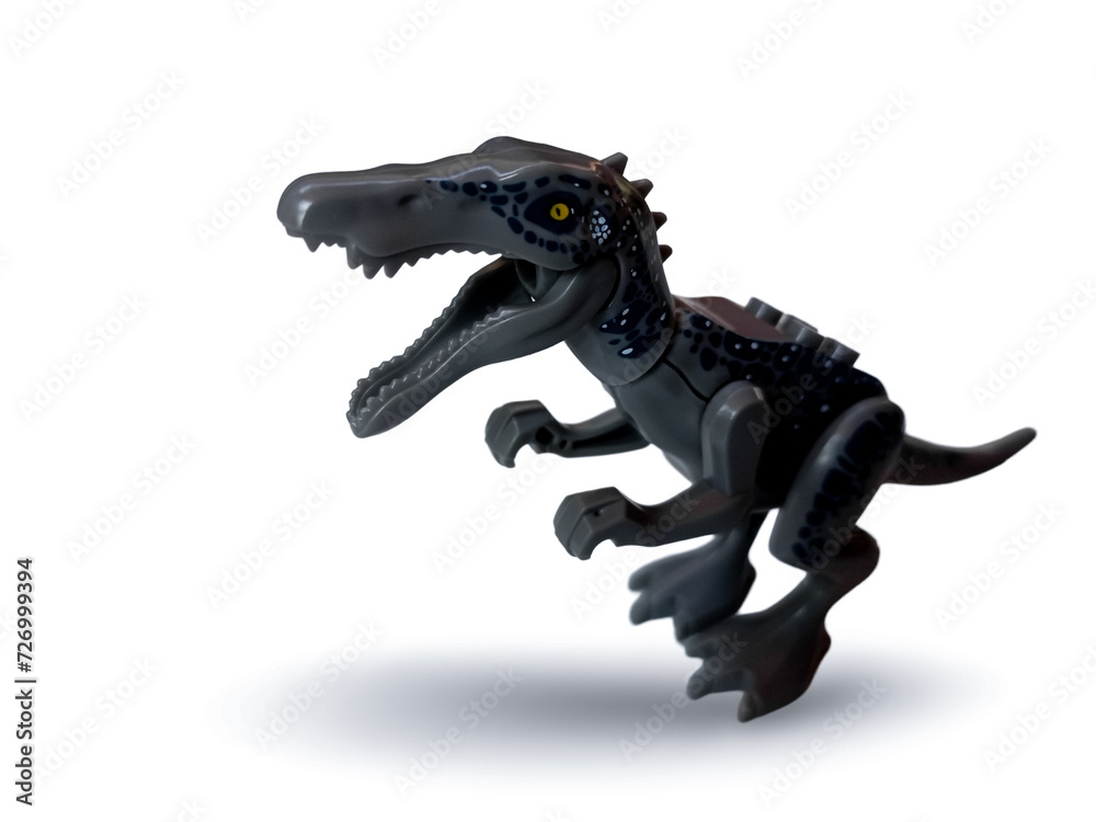 Suchomimus dinosaur and Dilophosaurus (Male) is a carnivore genus of theropod dinosaur that lived during the Early Jurassic, Dilophosaurus isolated on white background with a clipping path Suchomimus dinosaur and Dilophosaurus (Male) is a carnivore genus of theropod dinosaur that lived during the Early Jurassic, Dilophosaurus isolated on white background with a clipping path
