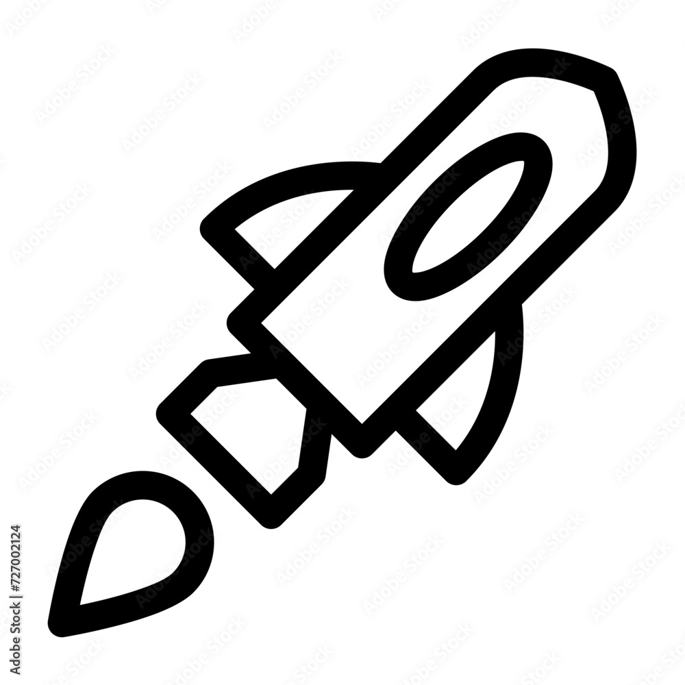 rocket line icon rocket line icon