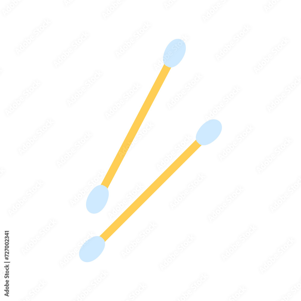 Ear sticks icon. Cotton swabs or cotton buds. Ear sticks icon. Cotton swabs or cotton buds.