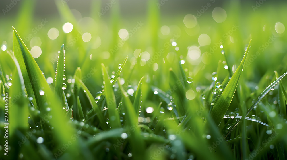 Morning green grass in the sun with dew drops and beautiful bokeh background Pro Photo,,
Flower and grass background

