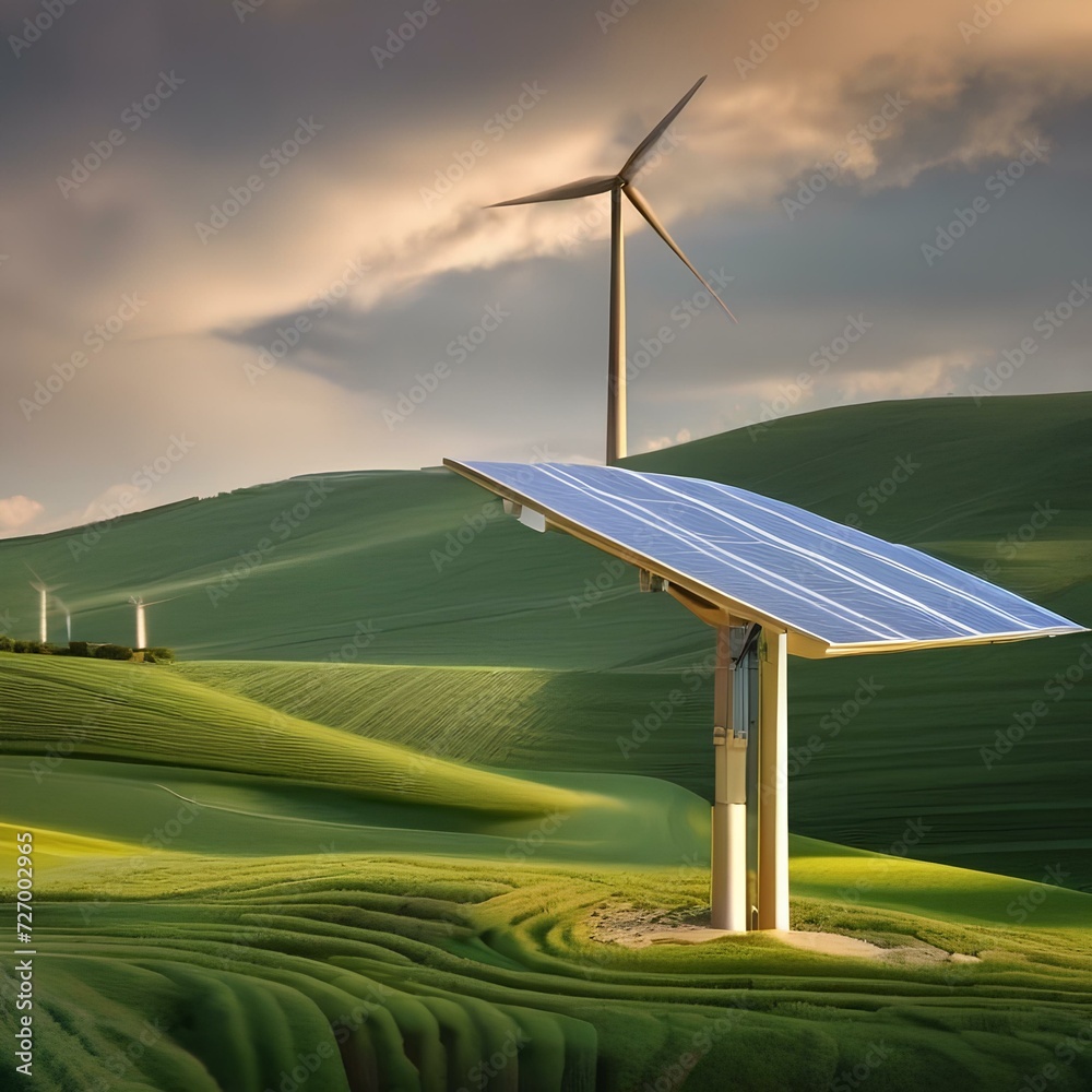 Obraz premium Renewable energy investments: Investors supporting clean energy projects2
