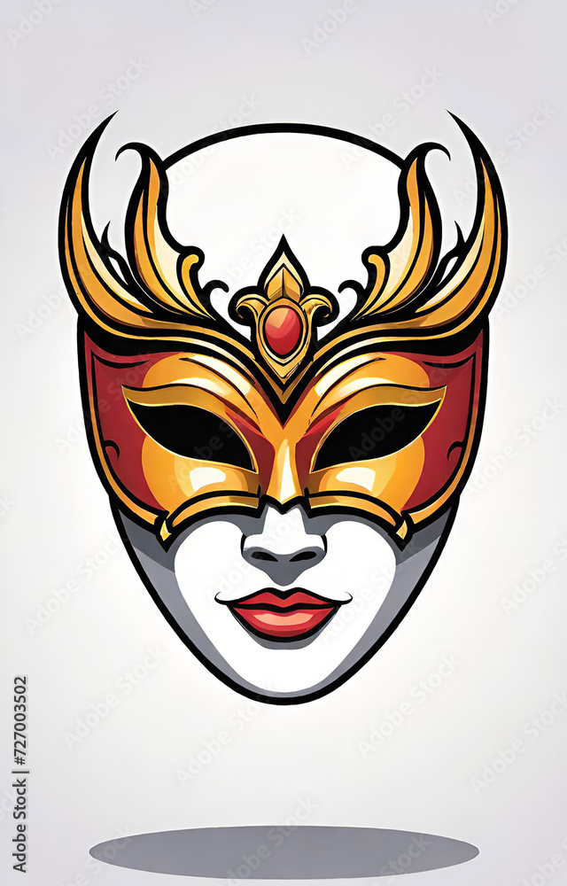 red and white mask red and white mask