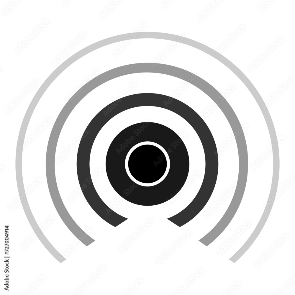 Sonar Or Radar Sound Wave Icon Sonar Or Radar Sound Wave Icon