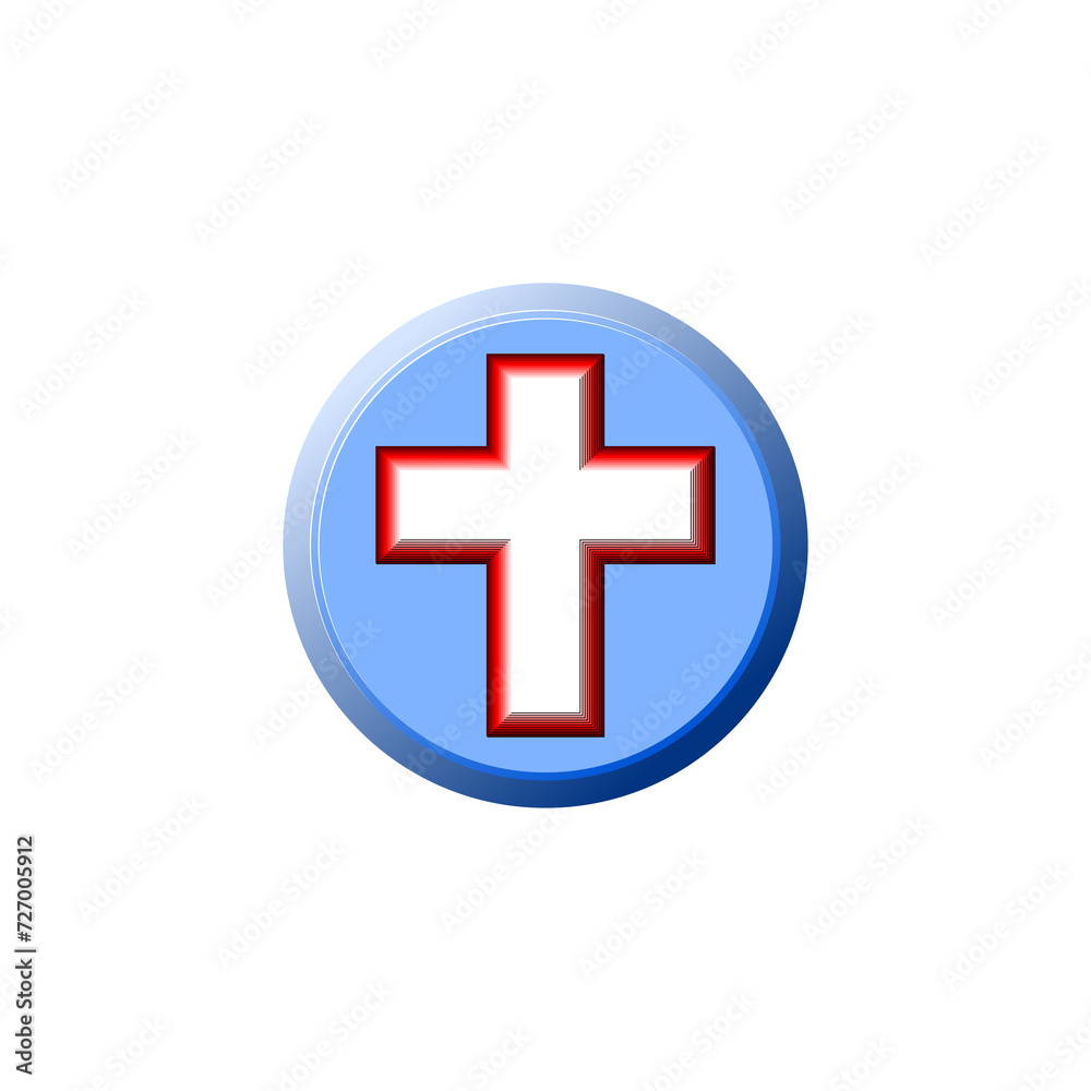 Christian cross icon isolated on transparent background Christian cross icon isolated on transparent background