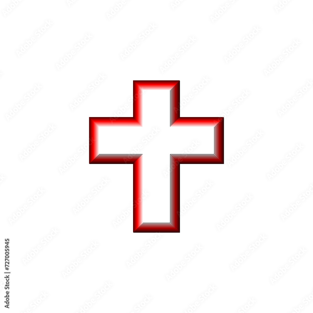 Christian cross icon isolated on transparent background Christian cross icon isolated on transparent background