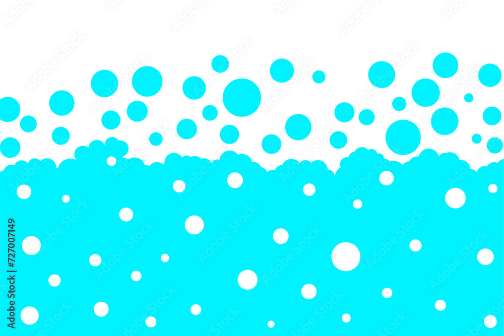 Soap bubbles vector background, foam pattern of different sizes. Abstract illustration.