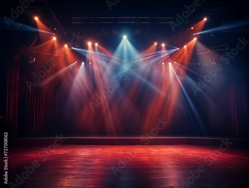 Theater stage light background with spotlight