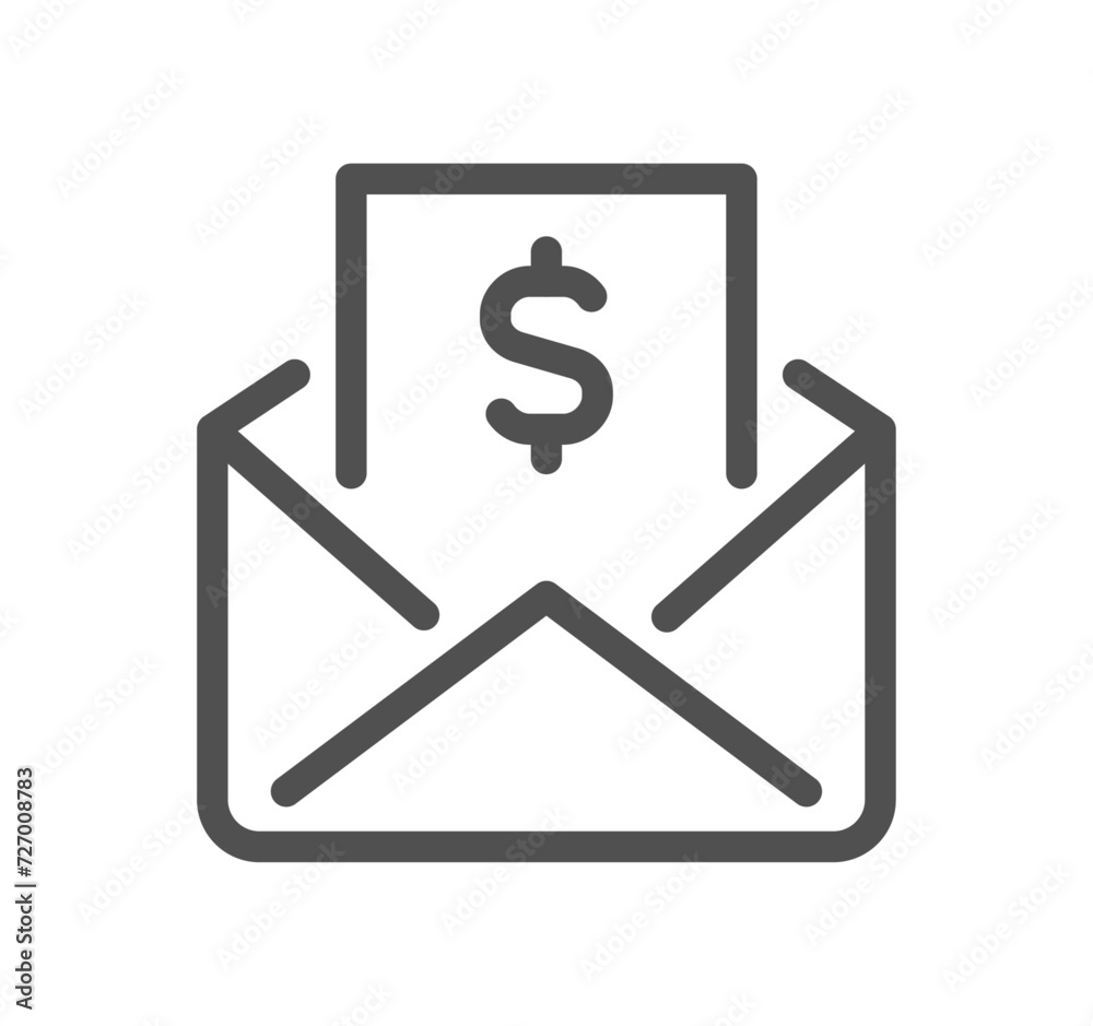 Invoice related icon outlne and linear vector. Invoice related icon outlne and linear vector.