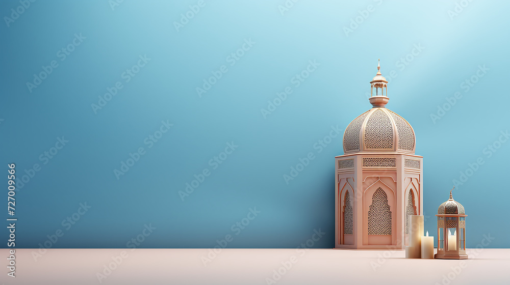 Fototapeta premium Ramadan Greetings Card Isolated on background