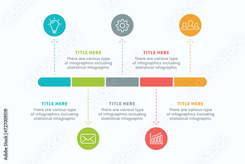 Abstract business timeline infographic design and presentation slide template design with 10 circles on timeline diagrams.